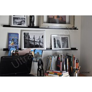 ULTRAledge 2'/24" Art Display/Picture Ledge/Floating Shelf, Metal, Modern (2" deep, Black)