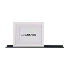 ULTRAledge 2'/24" Art Display/Picture Ledge/Floating Shelf, Metal, Modern (2" deep, Black)