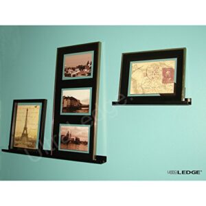 ULTRAledge 2'/24" Art Display/Picture Ledge/Floating Shelf, Metal, Modern (2" deep, Black)