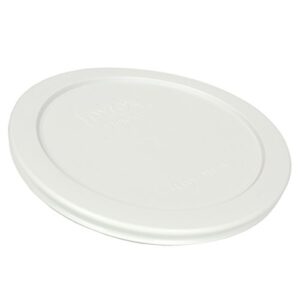 Pyrex (4) 7201 4-Cup Clear Glass Bowls & (4) 7201-PC 4-Cup White Plastic Storage Lids, Made in USA