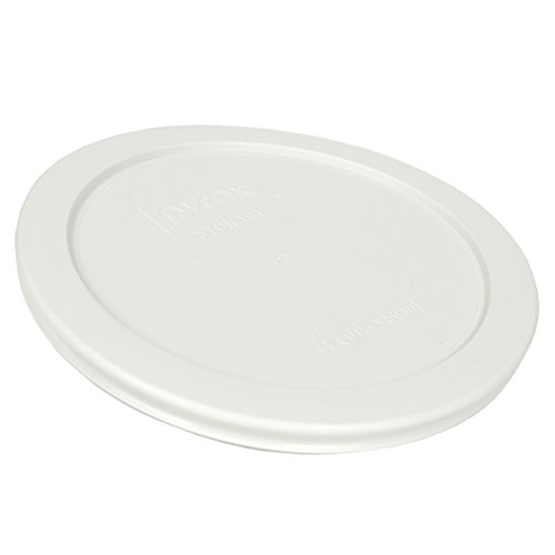 Pyrex (4) 7201 4-Cup Clear Glass Bowls & (4) 7201-PC 4-Cup White Plastic Storage Lids, Made in USA