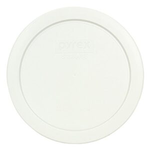 Pyrex (4) 7201 4-Cup Clear Glass Bowls & (4) 7201-PC 4-Cup White Plastic Storage Lids, Made in USA