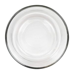 Pyrex (4) 7201 4-Cup Clear Glass Bowls & (4) 7201-PC 4-Cup White Plastic Storage Lids, Made in USA