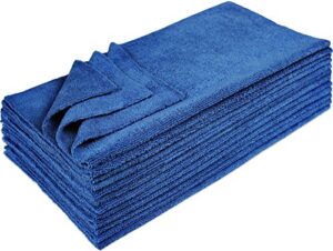 eurow microfiber ultrasonic cut cleaning and drying towels, 300 gsm, 16 by 16 inches, 12-pack