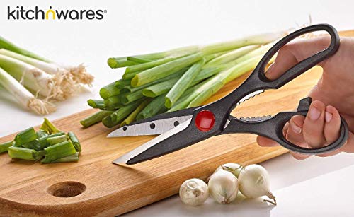 Knife Set With Wooden Block - 15 Piece Set Includes Chef Knife, Bread Knife, Carving Knife, Utility Knife, Paring Knife, Steak Knife, Boning Knife, Scissors And Knife Sharpener. - By Kitch N’ Wares