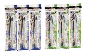 tombow fudenosuke brush pen - hard type & soft type earh 3 pens total 6 pens arts value set.