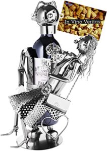 brubaker wine bottle holder lovers metal sculptures and figurines decor wine racks and stands gifts decoration