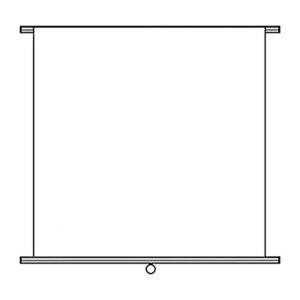 geyer instructional products 250500 pull down dry erase chart, plain