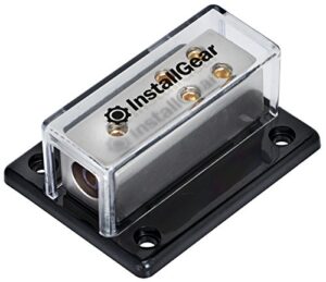 installgear 4/8/10 awg gauge power distribution block 4 gauge in to (4) 8/10 gauge out | fuse block | fuse block for auto, rv, motorcycle, and boat