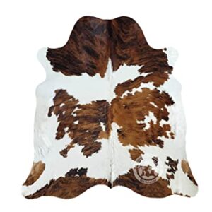 Genuine Tricolor Cowhide Rug 6 x 6-7 ft. 180 x 220 cm