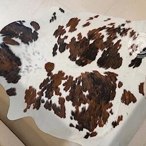 Genuine Tricolor Cowhide Rug 6 x 6-7 ft. 180 x 220 cm