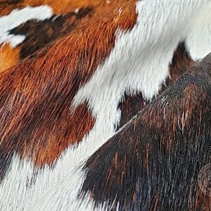 Genuine Tricolor Cowhide Rug 6 x 6-7 ft. 180 x 220 cm