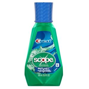 crest scope outlast mouthwash, long lasting mint, 500 ml