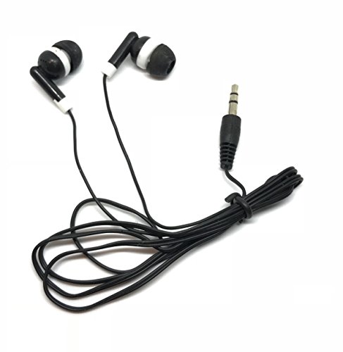 TFD Supplies Wholesale Bulk Earbuds Headphones 200 Pack for iPhone, Android, MP3 Player - Black