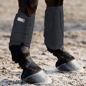 HORZE Impact Dressage Brushing Boots - Black - M