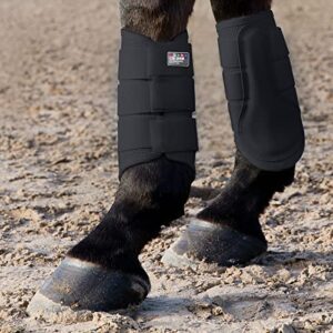 HORZE Impact Dressage Brushing Boots - Black - M