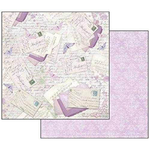 Stamperia International KFT Pack 10 sheets double face - Lilac, Multicoloured, 30.5 x 30.5 (12" x 12")