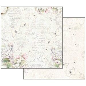 Stamperia International KFT Pack 10 sheets double face - Lilac, Multicoloured, 30.5 x 30.5 (12" x 12")