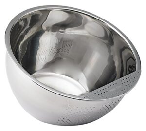 helen's asian kitchen rice washing bowl, 3-quart, stainless steel