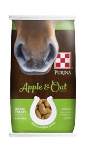 purina apple and oat flavored horse treats, 15 pound bag
