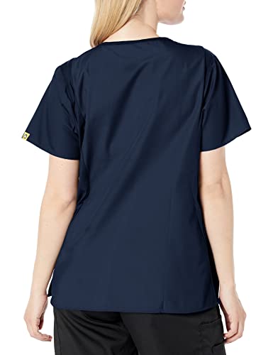 WonderWink Womens Origins Lima Plus Size Women's Top Medical Scrubs Shirt, Navy, XX-Large US