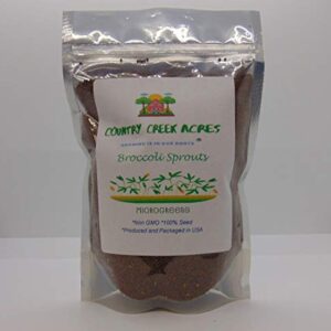 Non-GMO Broccoli Seeds for Sprouting Sprouts Microgreens (2 Ounces of Pure Seed). Country Creek LLC. Brand.