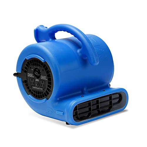 B-Air VP-25 1/4 HP 900 CFM Air Mover for Water Damage Restoration Equipment Carpet Dryer Floor Blower Fan Home and Plumbing Use, Blue