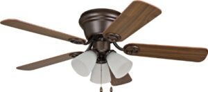 craftmade flush mount ceiling fan with light wc42orb5c3f wyman oil rubbed bronze 42 inch hugger bedroom fan