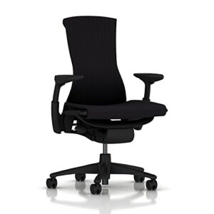 herman miller embody ergonomic office chair | fully adjustable arms and carpet casters | black balance