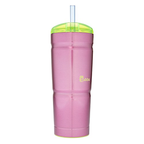 Bubba Envy S Vacuum-Insulated Stainless Steel Tumbler with Lid and Straw, 24oz Reusable Iced Coffee or Water Cup, BPA-Free Travel Tumbler, Paradise Purple