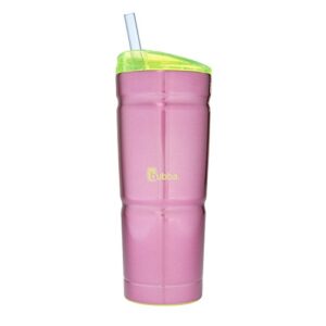 Bubba Envy S Vacuum-Insulated Stainless Steel Tumbler with Lid and Straw, 24oz Reusable Iced Coffee or Water Cup, BPA-Free Travel Tumbler, Paradise Purple