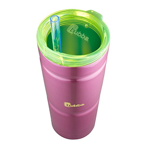 Bubba Envy S Vacuum-Insulated Stainless Steel Tumbler with Lid and Straw, 24oz Reusable Iced Coffee or Water Cup, BPA-Free Travel Tumbler, Paradise Purple