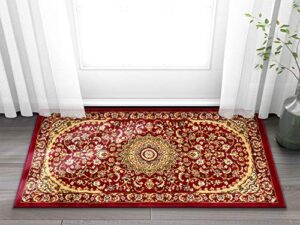 well woven timeless aviva traditional red 2'3" x 3'11" area rug
