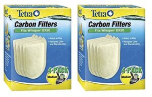 tetra whisper ex carbon filter replacement cartridge medium. fits ex20 ( 2x4pk) (packaging may vary)