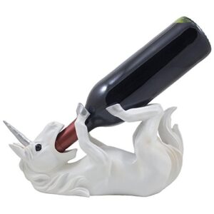 drinking magical unicorn wine bottle holder display stand decorative statue for mythical decor bar or counter centerpieces as fantasy gifts for wine lovers