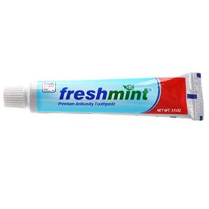 144 tubes of freshmint® 1.5 oz. premium anticavity fluoride toothpaste (ada accepted)