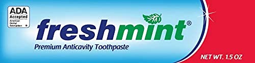 144 Tubes of Freshmint® 1.5 oz. Premium Anticavity Fluoride Toothpaste (ADA Accepted)