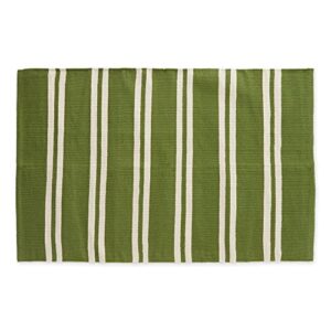 dii cabana double stripe reversible indoor/outdoor woven area rug, 30x48, green