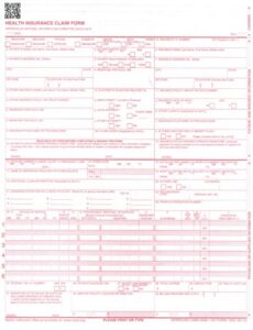 new cms 1500 health insurance claim forms, hcfa approved version (02/12) - ream of 100 forms