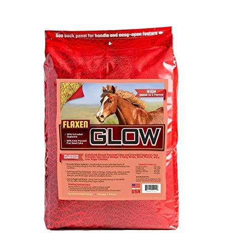 Horse Guard Glow 40 lb, Aids in Weight Gain and Improves Coat and Condition, Includes Omega-3’s