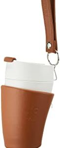 GOAT STORY Mug, Faux leather, 16 oz, Brown