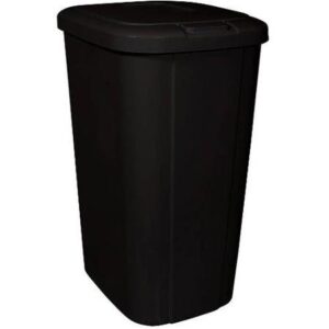 hefty touch-lid 13.3-gallon trash can, black strong and durable material
