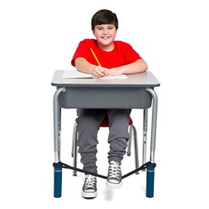 the original bouncy bands® for desks (blue) - children love bouncing their feet and feeling the tension to relieve their anxiety, hyperactivity, frustration, or boredom