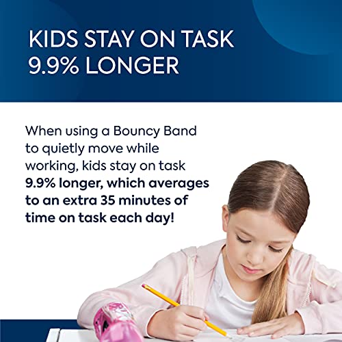 The Original Bouncy Bands® for Desks (Blue) - Children Love Bouncing Their Feet and Feeling The Tension to Relieve Their Anxiety, Hyperactivity, Frustration, or Boredom