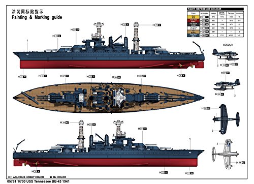 Trumpeter 1:700 - USS Tennessee BB-43 (1941)