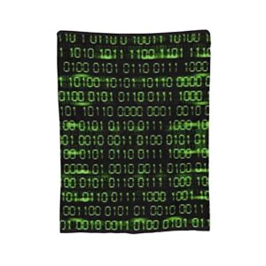 binary code Plush Throw Blanket Travel Blanket 58" x 80" (Large)