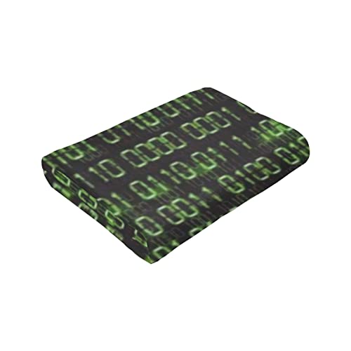 binary code Plush Throw Blanket Travel Blanket 58" x 80" (Large)