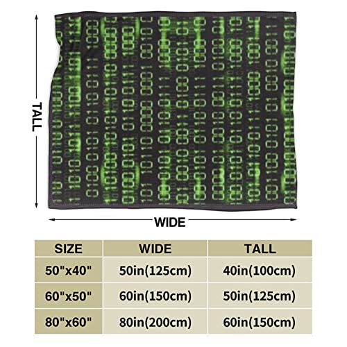 binary code Plush Throw Blanket Travel Blanket 58" x 80" (Large)