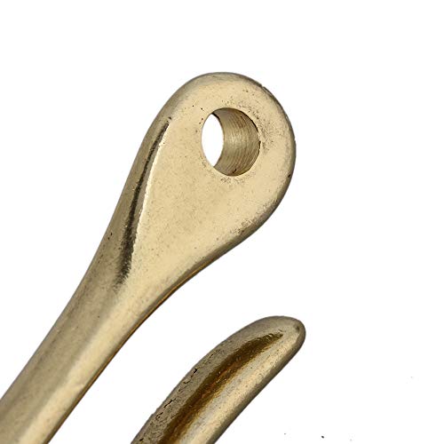 Solid Brass U Hook Key Chain Belt Wallet Clip Holder (72mm L )