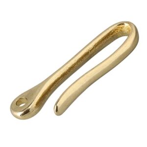 solid brass u hook key chain belt wallet clip holder (72mm l )